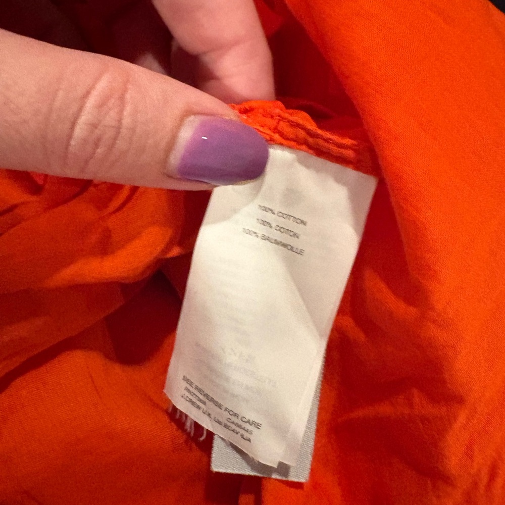 🔥2/$10 3/$12  J Crew XL Orange Women's Short Romper - Picture 7 of 7